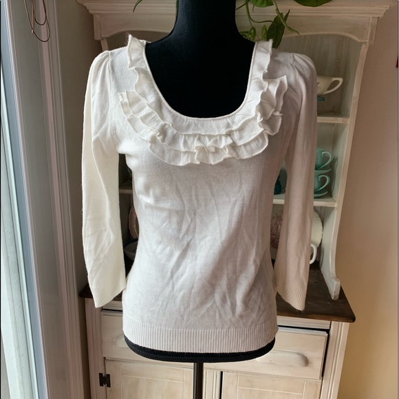 New York & Company Sweaters - New York & Company Small Sweater Ruffles